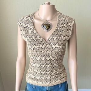 Early 2000s preppy blouse top